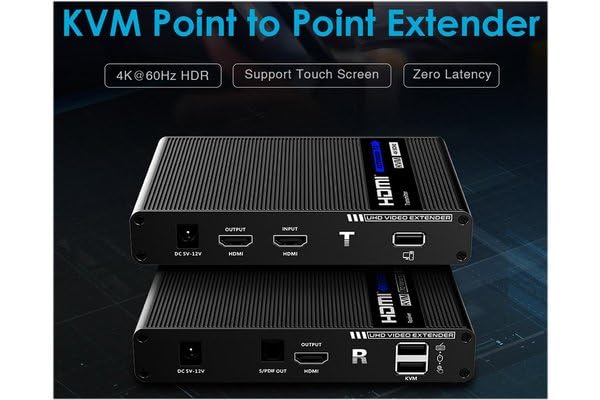 Prolongateur KVM HDMI 2.0 / USB 70m compatible écran tactile