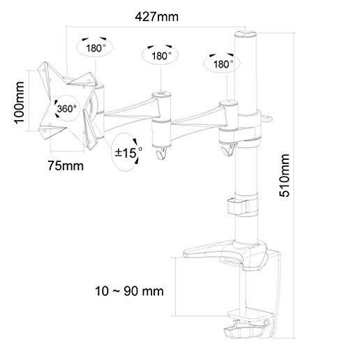 NEOMOUNTS FPMA-D1330WHITE Support décran à fixer 10-30p