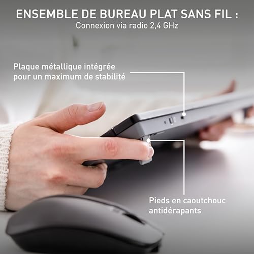 CHERRY Pack clavier & souris STREAM DESKTOP sans fil noir