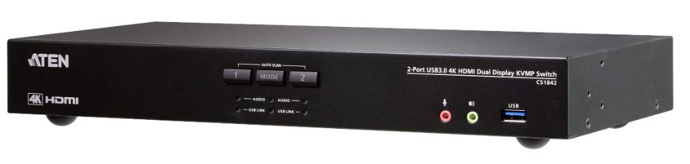 ATEN CS1842-AT-G commutateur écran, clavier et souris Noir