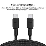 BELKIN 100w USB-C to USB-C Braided Cable 3M Black