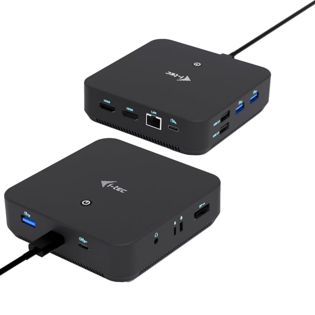 I-TEC USB-C DS 2 x HDMI 1x DP 1x GLAN 1x USB-C 3.2 3x USB-A 3.2 2x USB 2.0 1x 3.5mm Audio/Mic 1x 100W USB-C Power Delivery