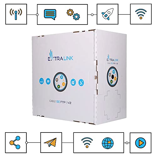 Extralink CAT5E FTP (F/UTP) V2 OUTDOOR TWISTED PAIR 305M - Kabel - Netzwerk câble de réseau Noir F/UTP (FTP)