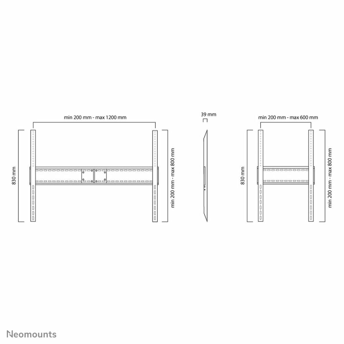 NEOMOUNTS LFD-W1500 Support pour écran mural 60-100p - fixe - paysage et portrait