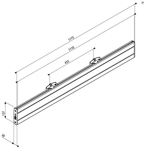 VOGEL S Barre VESA horizontale PFB 3411 argent