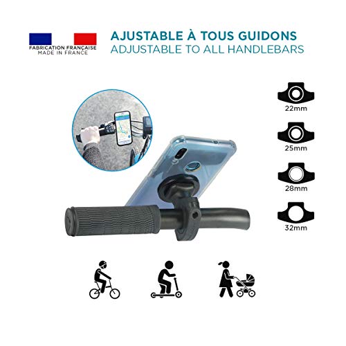 MOBILIS Support pour guidon de vélo U.FIX pour smartphone - Noir