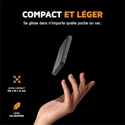 XTORM Batterie magnétique sans fil 5000 mAh noire
