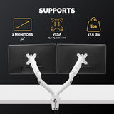 FELLOWES Bras Porte-Ecrans Double Blanc Platinum Series