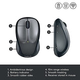LOGITECH M235 Mouse right-handed optical wireless 2.4 GHz USB wireless receiver grey
