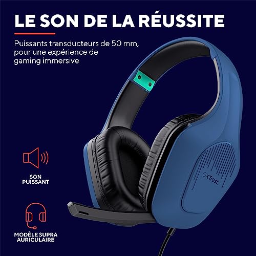 TRUST  Casque gaming ZIROX - Blue