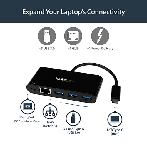 Adapter Hub USB C to Ethernet 3 Port