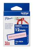 BROTHER Ruban tissus Or sur Bordeaux 12mm (4m)