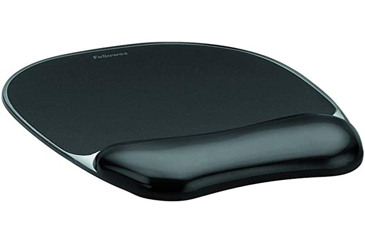 FELLOWES - Tapis de souris - Repose-poignets Gel Crystal™ Noir