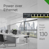 Zyxel GS1100-10HP v2 Non-géré Gigabit Ethernet (10/100/1000) Connexion Ethernet, supportant l'alimentation via ce port (PoE) Noir