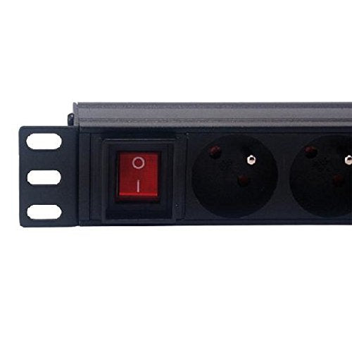 MCL Reglette electrique rackable 9 prises avec terre 16A cable C14