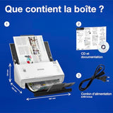 EPSON WorkForce DS-410 Document scanner Contact Image Sensor CIS Duplex A4 600x600dpi 26ppm ADF 50sheets 3000scans/d USB 2.0