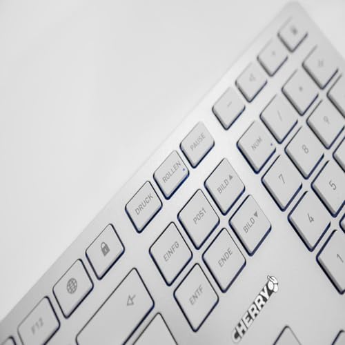 CHERRY Clavier KC 6000 SLIM USB argent/blanc
