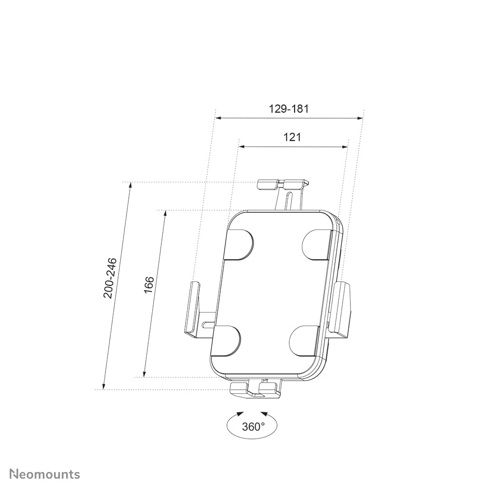 NEOMOUNTS WL15-625BL1 Support mural pour tablette 7.9-11p - verrouillable - universel