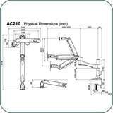 AAVARA Bras à pincer AC210 - 1 écran