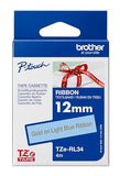 BROTHER P-Touch 12mm black/gold ribbon tape