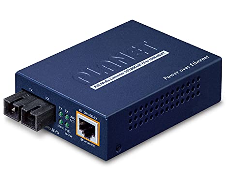 Planet FTP802 CONV. fibre 100FX 2KM - RJ45 Injecteur PoE 15W