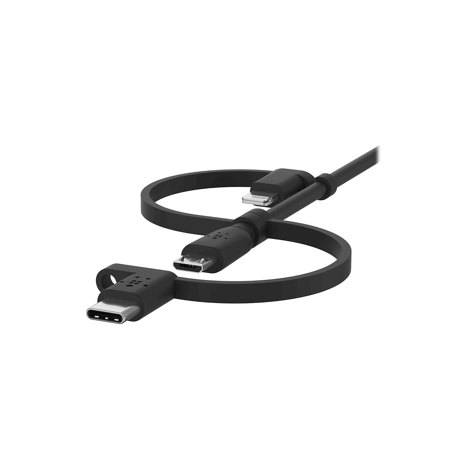 BELKIN Cable USB-A vers USB-C Lightning et MicroUSB
