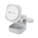 TARGUS Hyper Hyperjuice Qi2 3-in-1 magnetic Charging Stand - White