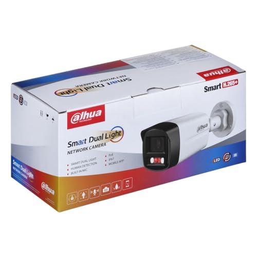 Dahua IPC-HFW1439TL1-A-IL Camera tubulaire 4MP Full Color, 2.8mm, IR 30m, AI, PoE, IP67