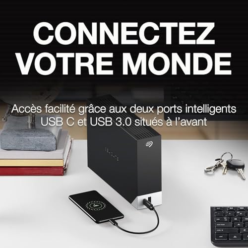 SEAGATE One Touch Desktop HUB 12To USB-C USB 3.0 compatible with Windows/Mac