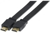 Cordon HDMI haute vitesse plat noir 1,50m