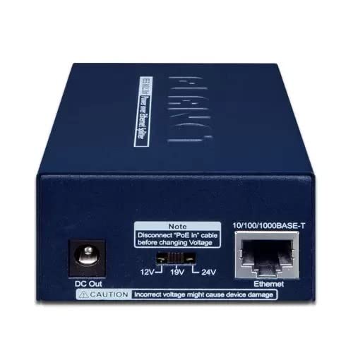 PLANET POE-173S séparateur voix-données Noir Connexion Ethernet, supportant l'alimentation via ce port (PoE)