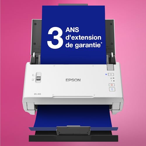 EPSON WorkForce DS-410 Document scanner Contact Image Sensor CIS Duplex A4 600x600dpi 26ppm ADF 50sheets 3000scans/d USB 2.0