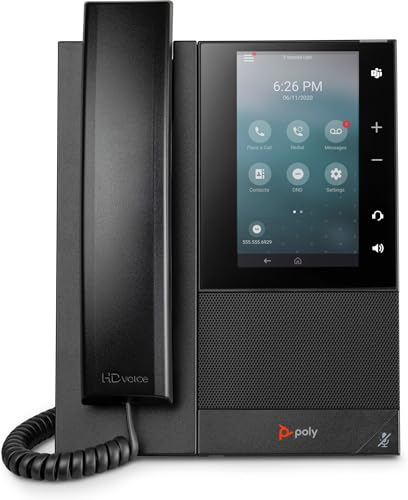 HP Poly CCX 500 Business Media Phone with Open SIP and PoE-enabled téléphone fixe Noir 24 lignes LCD