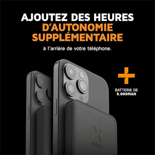 XTORM Batterie magnétique sans fil 5000 mAh noire