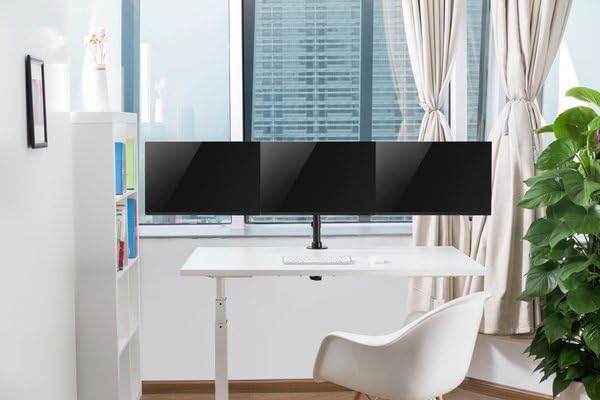DACOMEX Support de bureau D27-100CG-3 3 écrans 13-27"