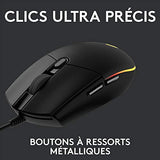 LOGITECH Gaming Mouse G203 LIGHTSYNC Mouse optical 6 buttons wired USB black