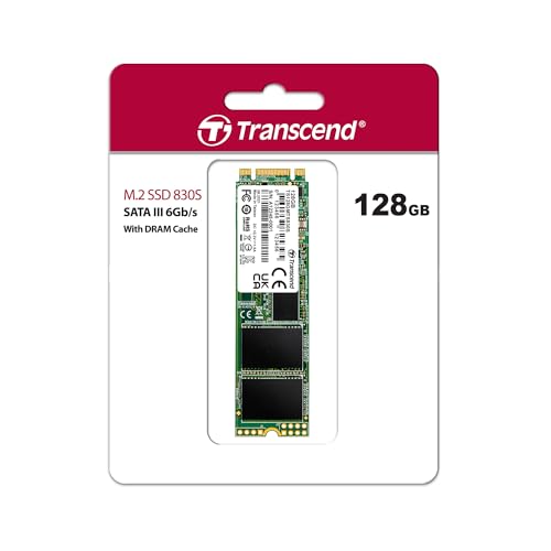 TRANSCEND 128Go SSD Interne M.2 2280 SATA3 puce TLC Parfait pour Ultrabook