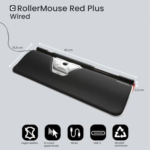 CONTOUR DESIGN Souris centrée RollerMouse Red Plus filaire