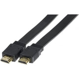 Cordon HDMI haute vitesse plat noir 1,50m