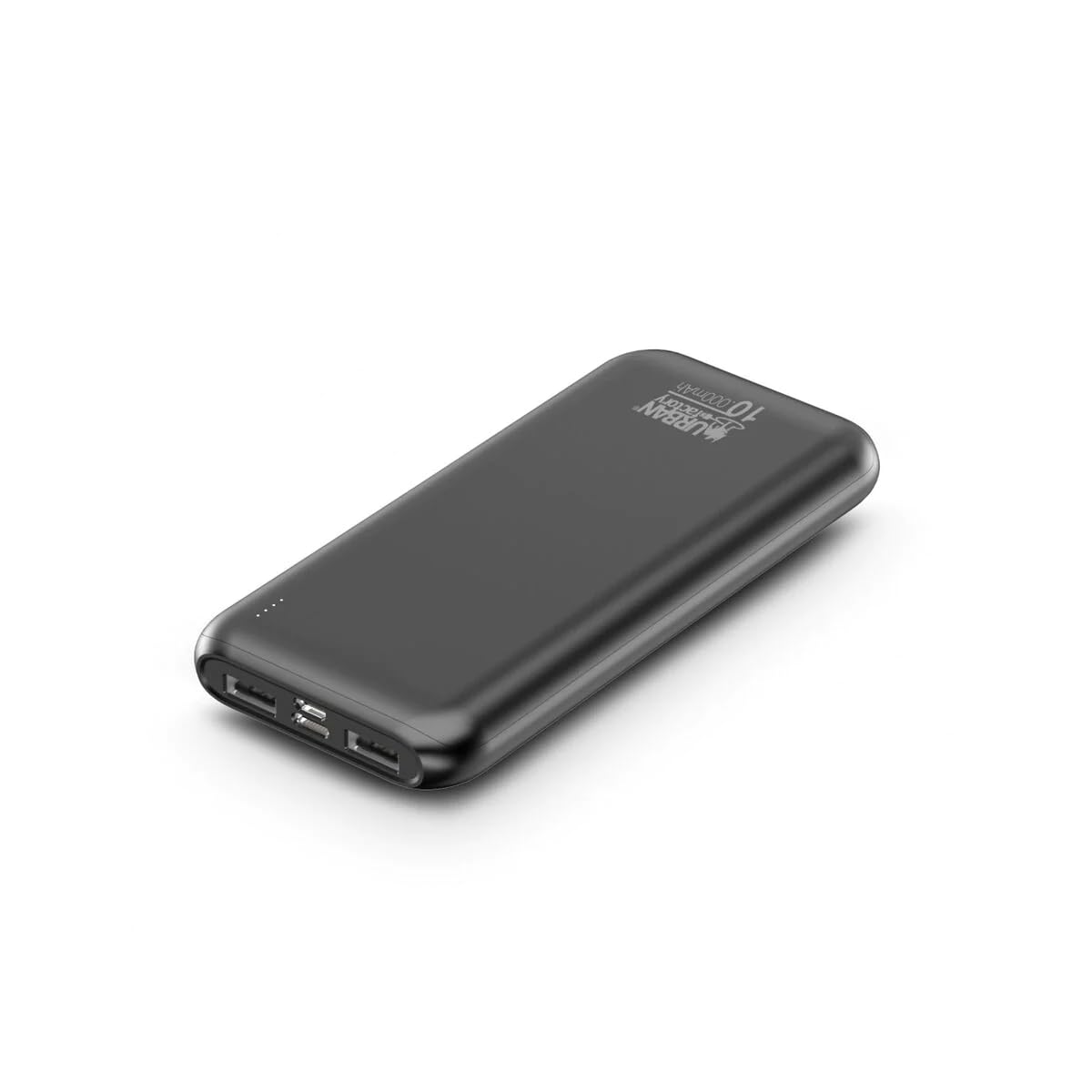 URBAN FACTORY 10000mAh capacity 2xUSB-A 2.1A MAx 4xLED charge indicators 1x2A USB-C input port 1 X 2A Micro-USB input port