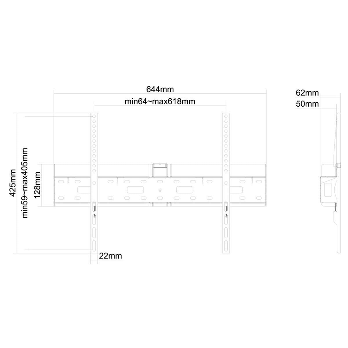 NEOMOUNTS LFD-W1640MP Support décran mural 37-75p - fixe