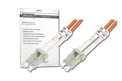DIGITUS Câble de brassage multimode a fibre optique - LC / LC - 1 m - I-VH - OM2 - LC - LC