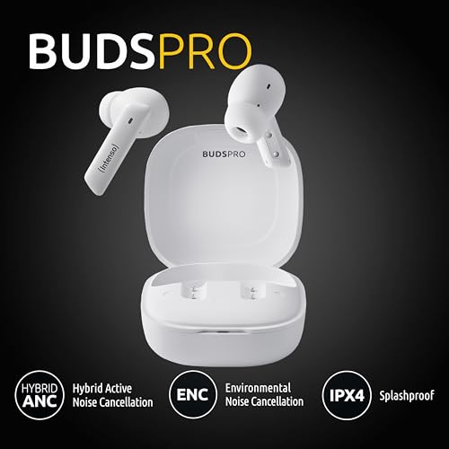 INTENSO Ecouteurs BUDS PRO sans fil, blanc