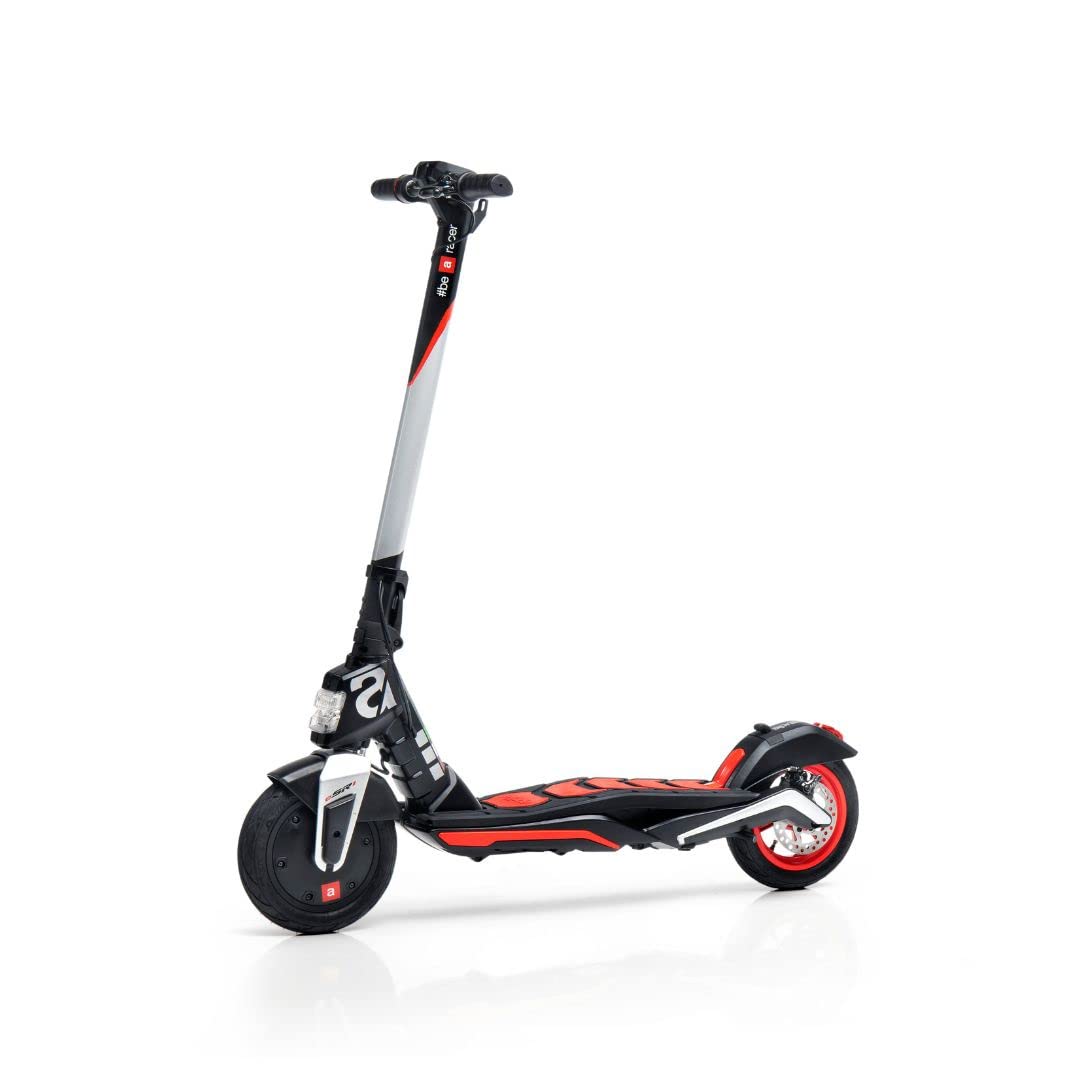 Trottinette elec Aprilia ESR1 Cadre Alu Magnesium moteur 350W brushless Pneu 10'' Frein a disque arriere 15.6kg Batt extract 36V/7.8Ah 281W Ecran  3.5".