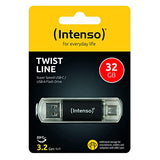 INTENSO Clé USB  3.2 Twist Line - 32 Go Type-C et Type-A