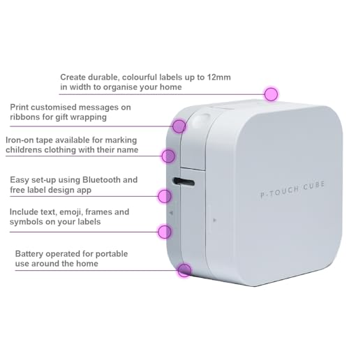 P-Touch Cube P300BT/20mm/s/3.5-12mm/BT