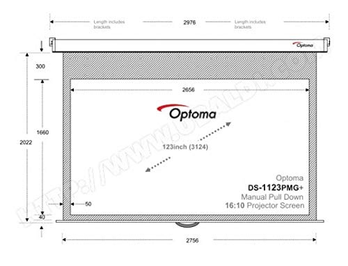 OPTOMA DS-1123PMG+ Ecran de Projection Manuel 16/10 166 x266cm