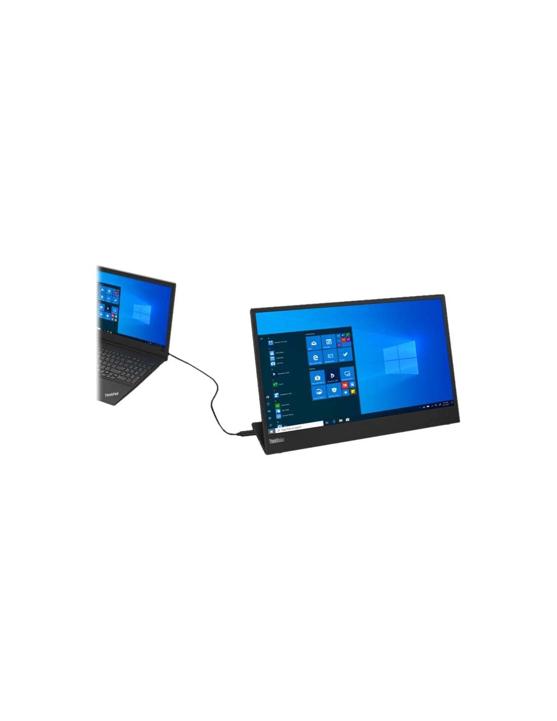 LENOVO ThinkVision M15 LED Écran 15.6p portable 1920x1080 Full HD (1080p) 60Hz IPS 250cd/m2 1000:1 6ms 2xUSB-C