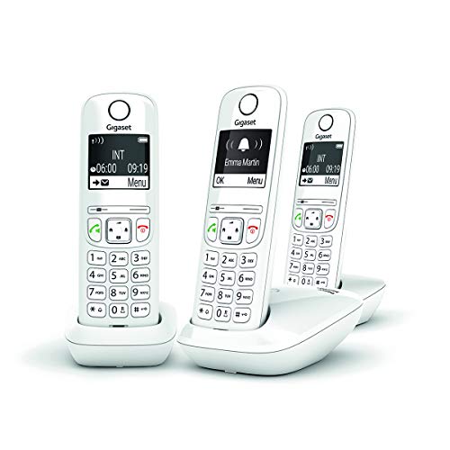 Gigaset AS690 DUO téléphone DECT blanc - base + 2 combinés