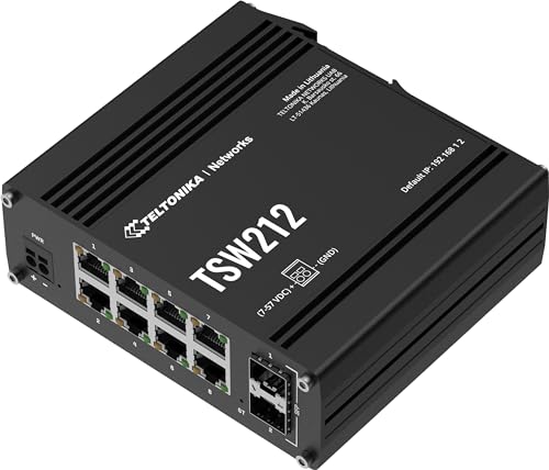 Teltonika TSW212 commutateur réseau Géré L2 Gigabit Ethernet (10/100/1000) Noir